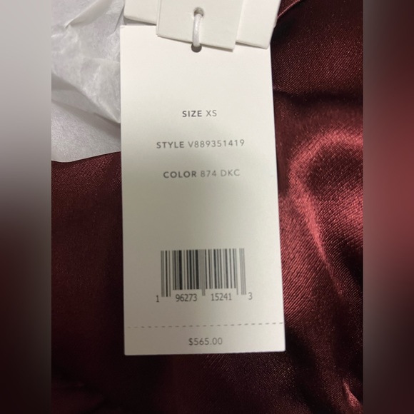 NWT Forsythia Long Sleeve Shaped Collar Tie-Front Dress XS - Picture 5 of 5